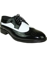 JEAN YVES Dress Shoe JY03 Wing Tip Two-Tone Tuxedo for Formal Dress Wide... - £55.91 GBP+