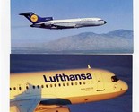 Lufthansa Boeing 727 Europa Jet Official Postcard &amp; A320-200 German Airline - £14.20 GBP