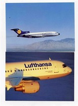 Lufthansa Boeing 727 Europa Jet Official Postcard &amp; A320-200 German Airline - $17.82