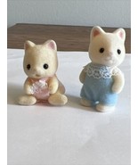 Sylvanian Families Calico Critters Silk Cat Kitten Twins Boy &amp; Girl with... - £12.57 GBP