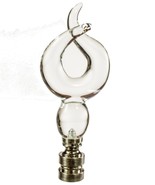 Glass Spiral Nickel Base Finial 4&quot;h - £42.90 GBP