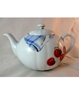 French Porcelaine Tea Pot Cherries Jacques Coeur France Les Cerises - $85.52 CAD
