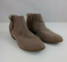 Mossimo Tan Faux Suede Double Side Zip Ankle Boots Size 9.5 - £23.25 GBP