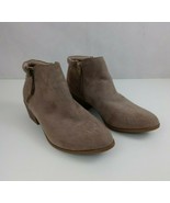 Mossimo Tan Faux Suede Double Side Zip Ankle Boots Size 9.5 - £23.01 GBP