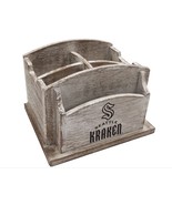 Seattle Kraken NHL Wood Desk Organizer Remote Caddy 8.5&quot; L - $55.40 CAD