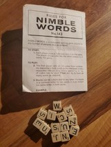 Nimble Words Replacement Game Cubes No. 143 Crossword Spelling Game Kohn... - $9.89