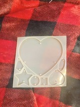 Heart Silicone Mold For Baking Resin 6X6 Inch With Diamond Circle Square... - €6,85 EUR
