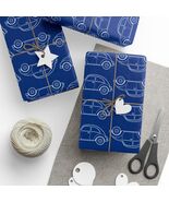 VW Bug Beetle Car Themed Premium Eco-Friendly Decorative Gift Wrapping P... - $20.00+