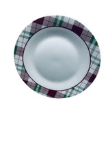 Royal Norfolk Christmas Holiday Plaid Themed 10.5” Stoneware Dinner Plate - $15.05