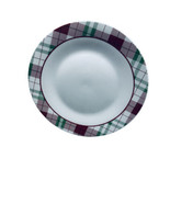 Royal Norfolk Christmas Holiday Plaid Themed 10.5” Stoneware Dinner Plate - $282.12 MXN