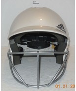 Adidas White Batters Helmet URS-600 + Face Mask 56 - 60 CM Softball Base... - $863.68 MXN