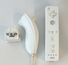 Original OEM Nintendo White Wii Remote Controller w/ Motion Plus and Nun... - $19.31