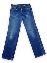 VTG 80s Calvin Klein Faded Blue Jeans Size 34x32 Stitched Pocket Distressed USA - £23.73 GBP