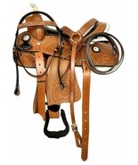 Leather Western Barrel Racing Adult Horse Saddle Size 13&quot; to18&quot; Inch - $365.00+