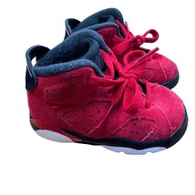 Nike Air Jordan 6 Retro Toro Bravo TD TODDLER Shoes DV3606-600 Size 5c Red Suede - £26.20 GBP