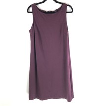 Lands End Shift Dress Sleeveless Knit Stretch Dark Purple Size 12 - £18.75 GBP