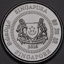Singapore 10 Cents, 2016 Gem Unc~Free Shipping* - $5.97