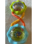 Bright Starts Blue Orange Green Hand Rattle Beads Toy - $6.05 CAD