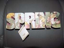 Designs by Kathy Solid Wood "SPRING" Table Decor ~ Vintage Chicks &amp; Bunn... - $22.50