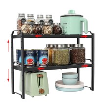 Expandable Cabinet Shelf Organizers Stackable Kitchen Counter Shelves Spice Rack - £43.95 GBP