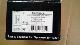Pass &amp; Seymour CDLV 700-LA Titan Commercial Slide Dimmer Magnetic Low Vo... - $18.59