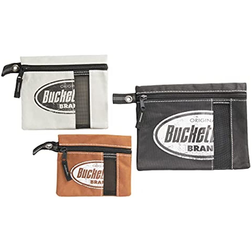 Bucket Boss 3 Poly Zipper Bags in Brown Grey and Black, 25200 - $28.17
