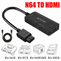 N64 To Hdmi Converter Adapter Hd Cable For Nintendo 64 Cube Super Nes Snes - £22.71 GBP