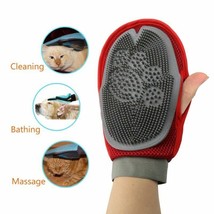 2in1 Pet Glove For Dog Cat Animal Comb Hair Remove Brush Grooming Massage Rake - £12.89 GBP