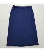 Vintage ILGWU Skirt Womens 10 Blue Knit Elastic 28x27 Made In USA - €21,21 EUR