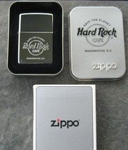 Hard Rock Cafe WASHINGTON D.C. Zippo Lighter 1999 Polished Chrome - $28.42