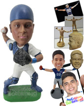 Personalized Bobblehead Baseball Pitcher Is In His Pitching Stand - Sports &amp; Hob - £72.74 GBP