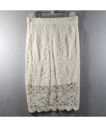 Rue 21 Pencil Skirt Sz M Cream Rose Pattern Lace Lined Prom Party Celebr... - $159.96 MXN
