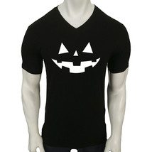 Nwt Halloween Pumpkin Face Scary Dark Horror Men&#39;s Short Sleeve Slim Fit T-SHIRT - £10.78 GBP