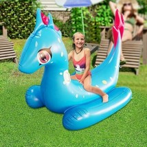 Giant Inflatable Ride On Dinosaur Dragon Splash Swimming Party Pool Float Toy - £102.02 GBP