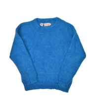 Rafaella Mohair Sweater Womens S Blue Wool Blend Crewneck Knit Pullover Fuzzy - £23.08 GBP