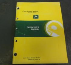 John Deere F932 Anteriore Tagliaerba Dell&#39;Operatore Manuale OMM95321 Iss... - $7.85