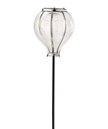 Balloon Solar Garden Stake Hot Air Style Whimsical Double Pronged White ... - £31.72 GBP
