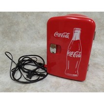 Coca-Cola Coke Soda Refrigerator Cooler Red 2021 120VAC Cord 12VDC Car Adapter - £33.49 GBP