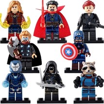 8pcs Avengers Endgame Captain Marvel Hawkeye Black Widow Rocket Thor Minifigures - £13.57 GBP