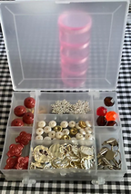 Beads for Jewelry &amp; crafts In 2 Sided Plastic Storage Case #3 - £7.94 GBP