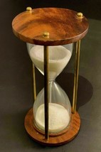 Antique Sand timer Wooden Hourglass Vintage Hourglass Maritime Nautical Decor - £31.42 GBP