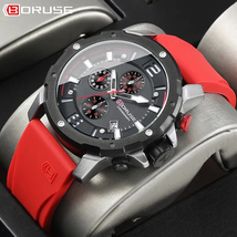 Mens Watches Luxury Silicone Sport Wristwatch Male Business Quartz Watches - $43.20
