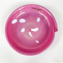 Ola &amp; Marie Hoglund Art Glass Pink Trinket Dish - £11.66 GBP