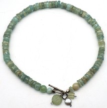 Vintage Green Beryl Emerald Bead Necklace with Jade Accent Beads 18” - $99.99