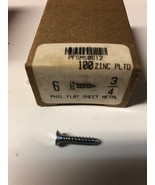 100 pack PFSMS0612 # 6 3/4 inch philips flat head sheet metal screw zinc... - $4.16 CAD
