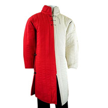 Medieval Padded Costume Gambeson Jacket Coat with Long Sleeves  Black Friday - £65.73 GBP+