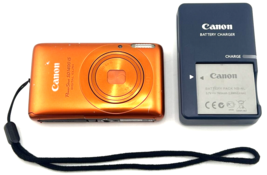Canon Power Shot Elph SD1400 Is Digital Camera Orange 14.1MP Tested - £197.34 GBP