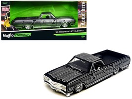 1965 Chevrolet El Camino Lowrider Black Metallic with Silver Graphics &quot;L... - £27.49 GBP