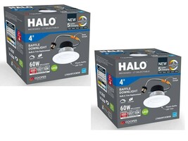 LED Recessed Downlight 3.8&quot; Dimmable 60W White Plastic, Halo LT4069FS1EW... - €23,86 EUR