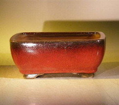 &quot;Parisian Red Ceramic Bonsai Pot - Rectangle 8.5&quot;&quot; x 6.5&quot;&quot; x 2.75&quot;&quot;&quot; - £37.02 GBP
